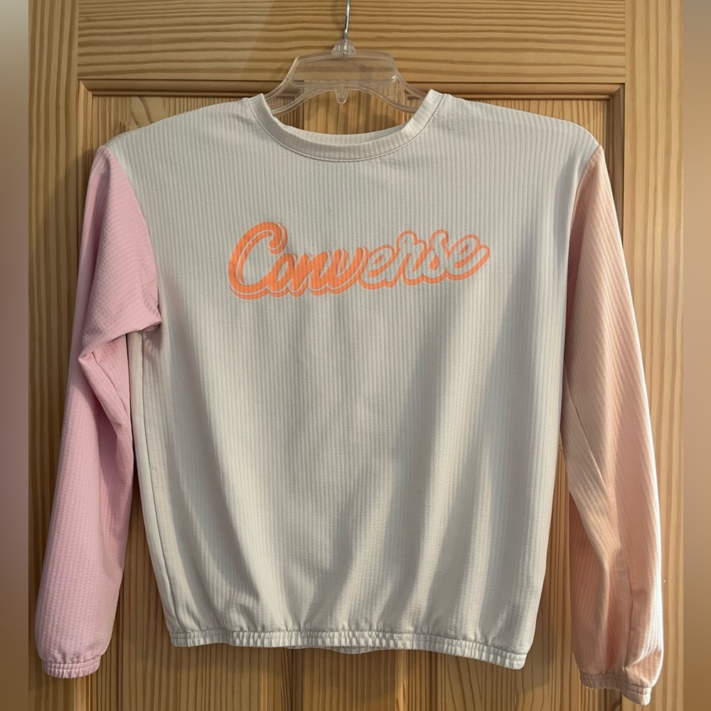 Converse Girls Pink and Orange Long Sleeve  Size Large Top‎